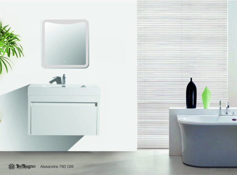 Alexandra wall hung bathroom vanity in Gloss White