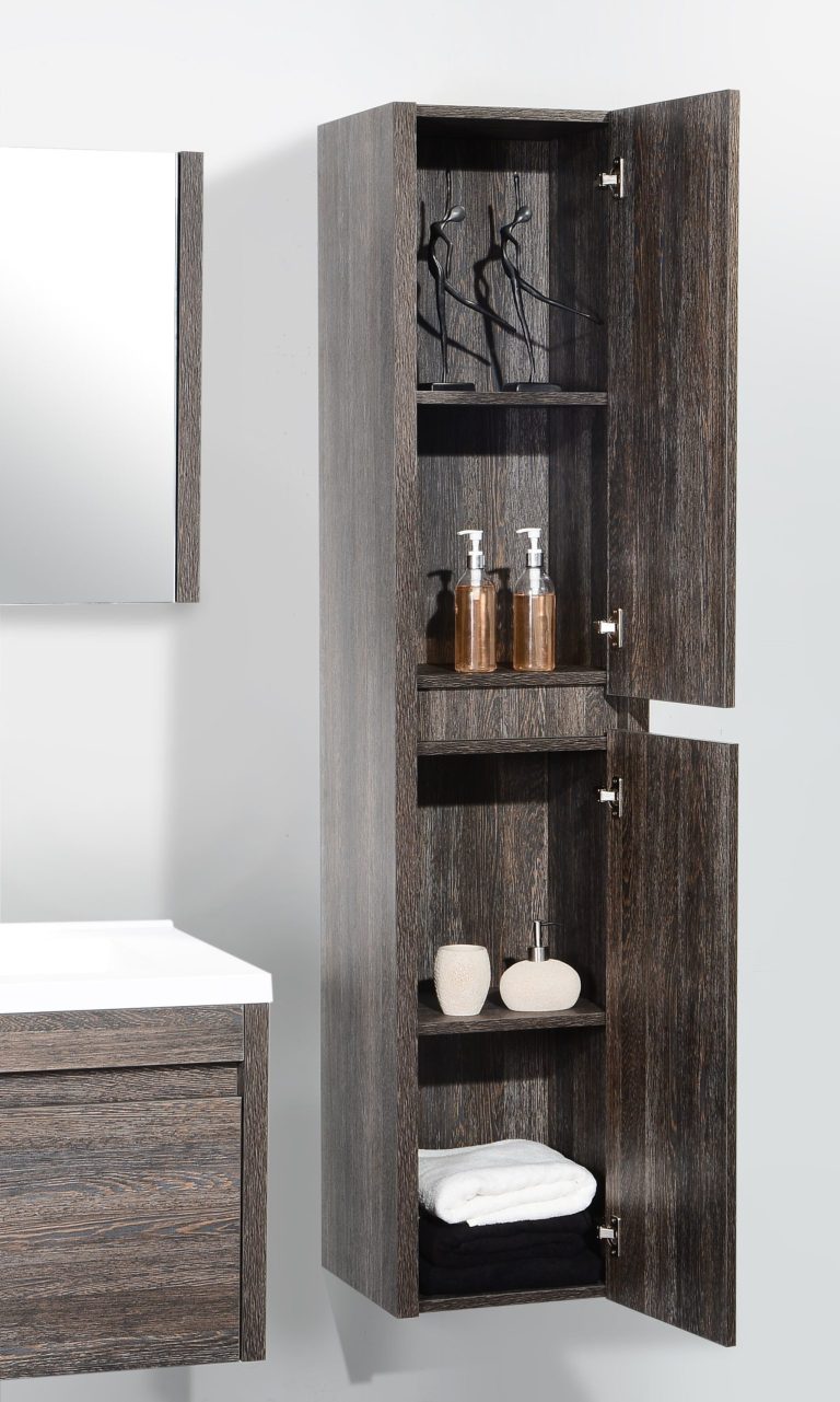 Alexandra wall hung bathroom vanity in Silver Oak