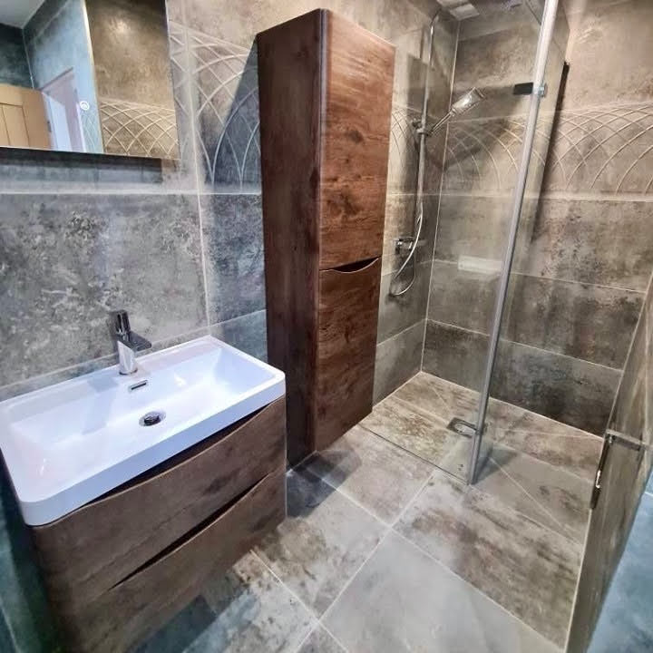 Ancona wall hung bathroom vanity 600mm Rose wood