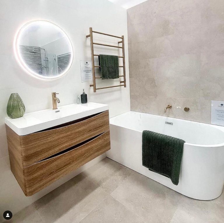Ancona wall hung bathroom vanity 600mm White Oak