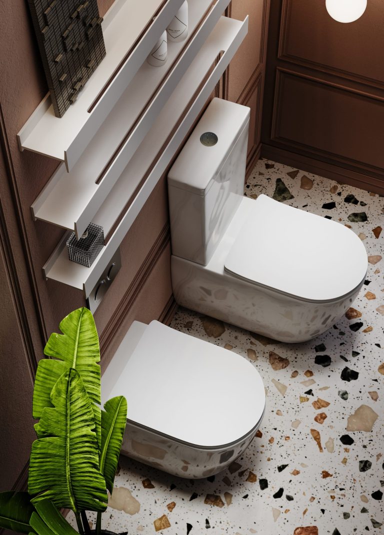 BelBagno Brushed Gunmetal Flush Button – for Toilet Suites