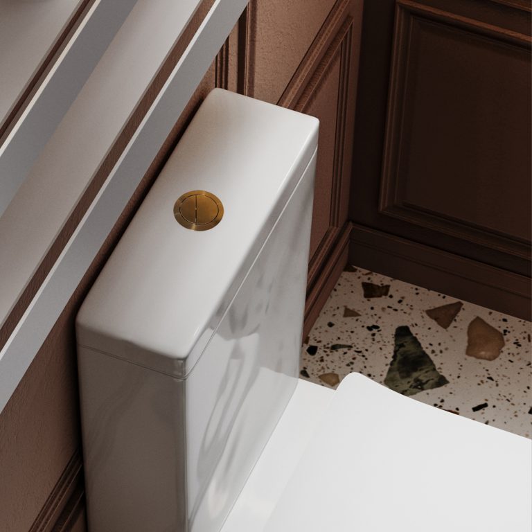 BelBagno Brushed Rose Gold Flush Button – for Toilet Suites