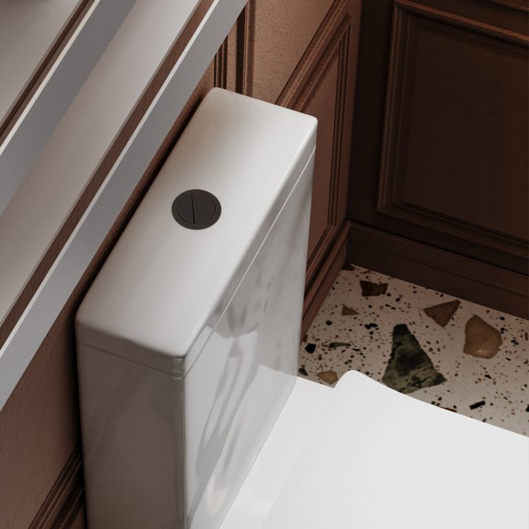 BelBagno Matt Black Flush Button – for Toilet Suites