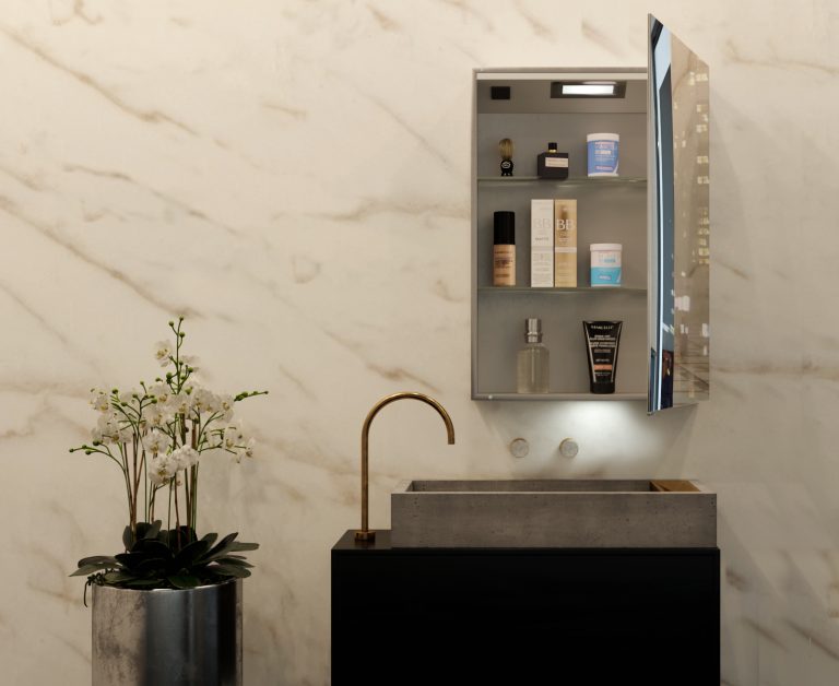 Belbagno Smart LED 1 door shaving cabinet