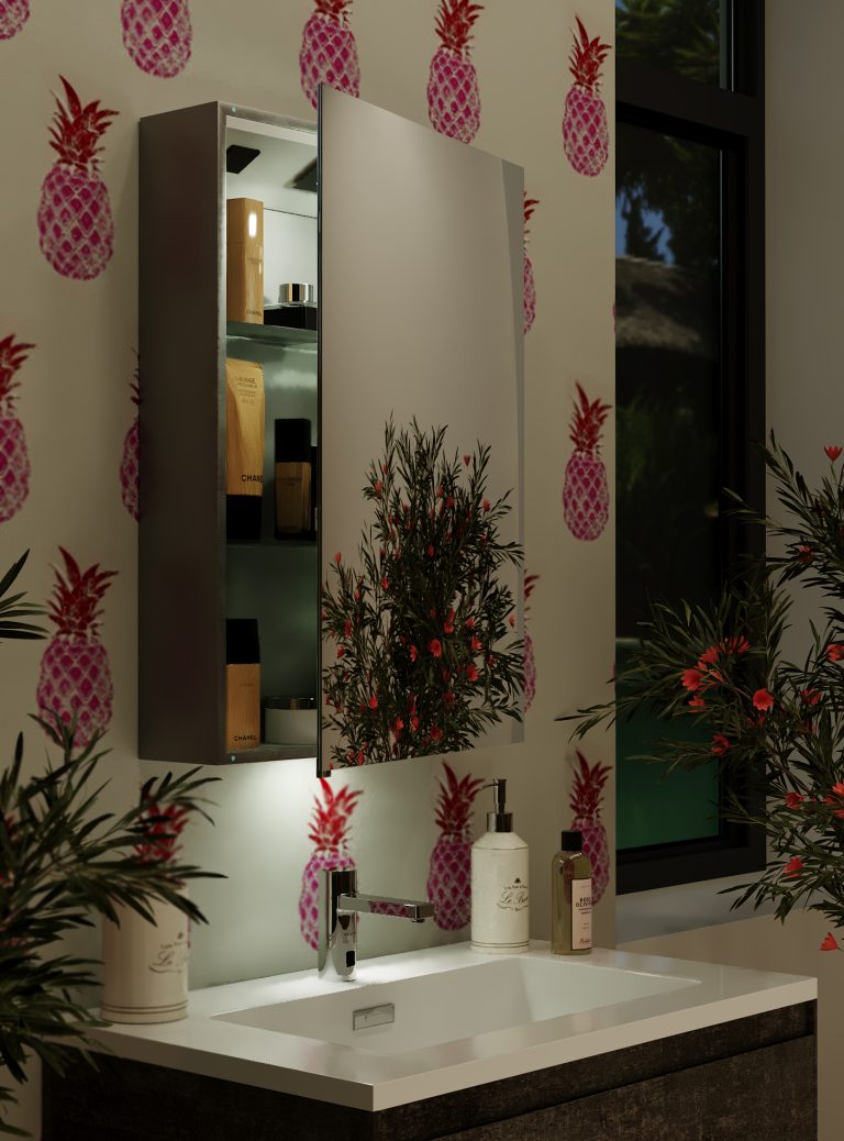 Belbagno Smart LED 1 door shaving cabinet