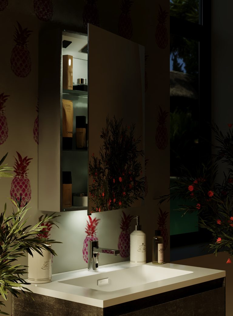 Belbagno Smart LED 1 door shaving cabinet