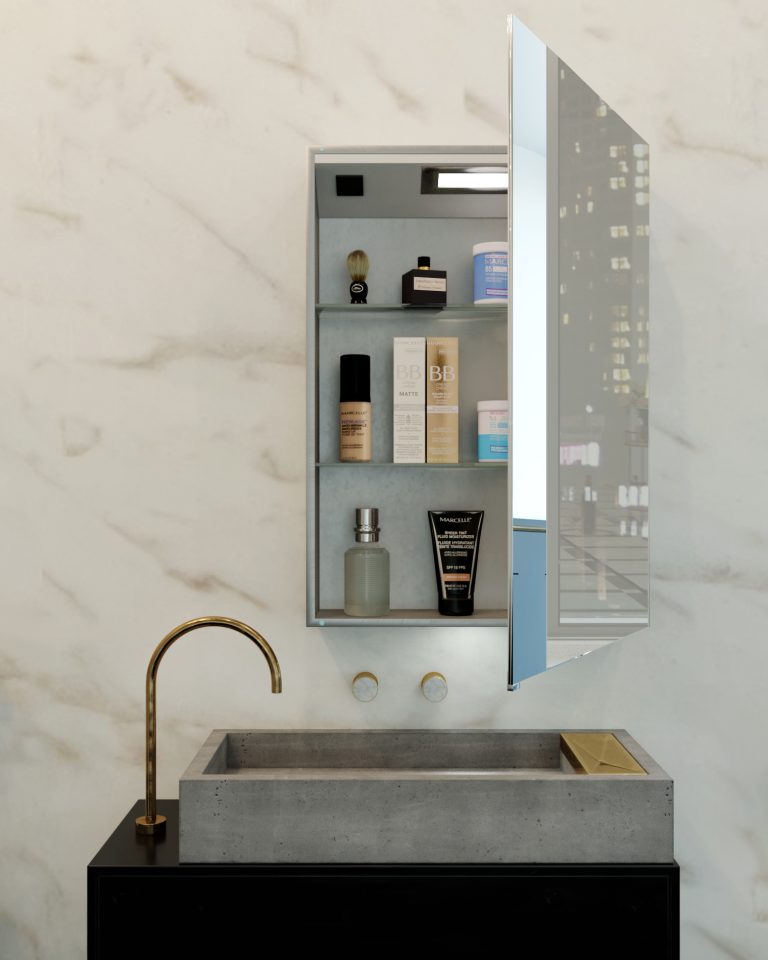 Belbagno Smart LED 1 door shaving cabinet