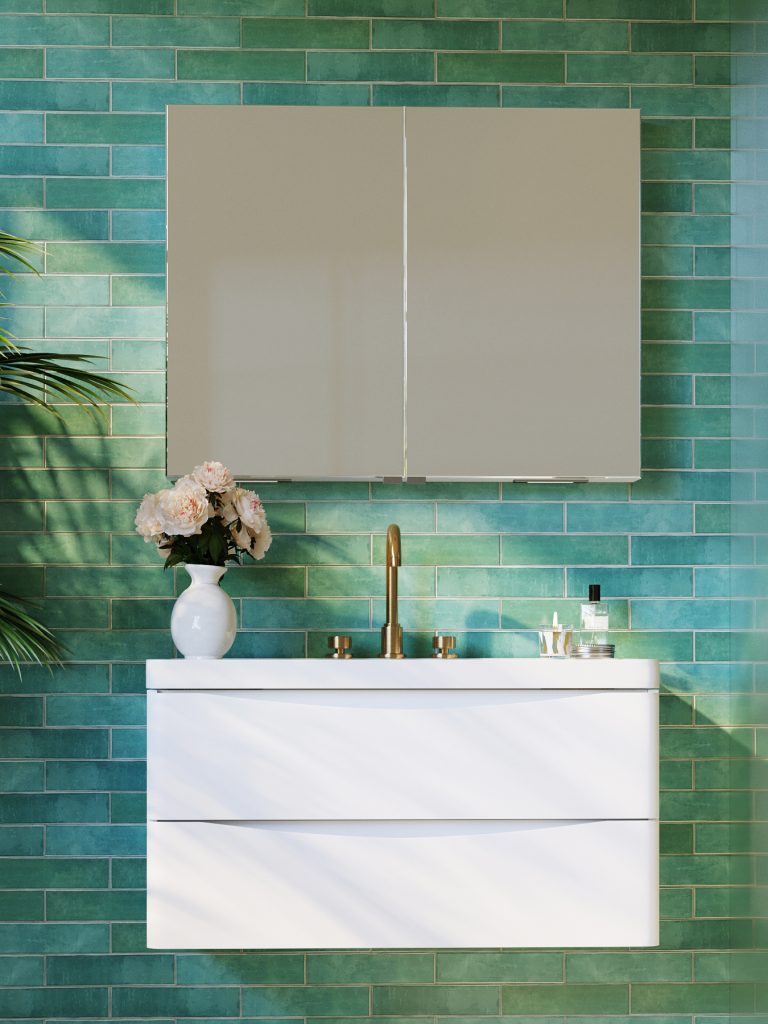 Belbagno Smart LED 2 doors shaving cabinet