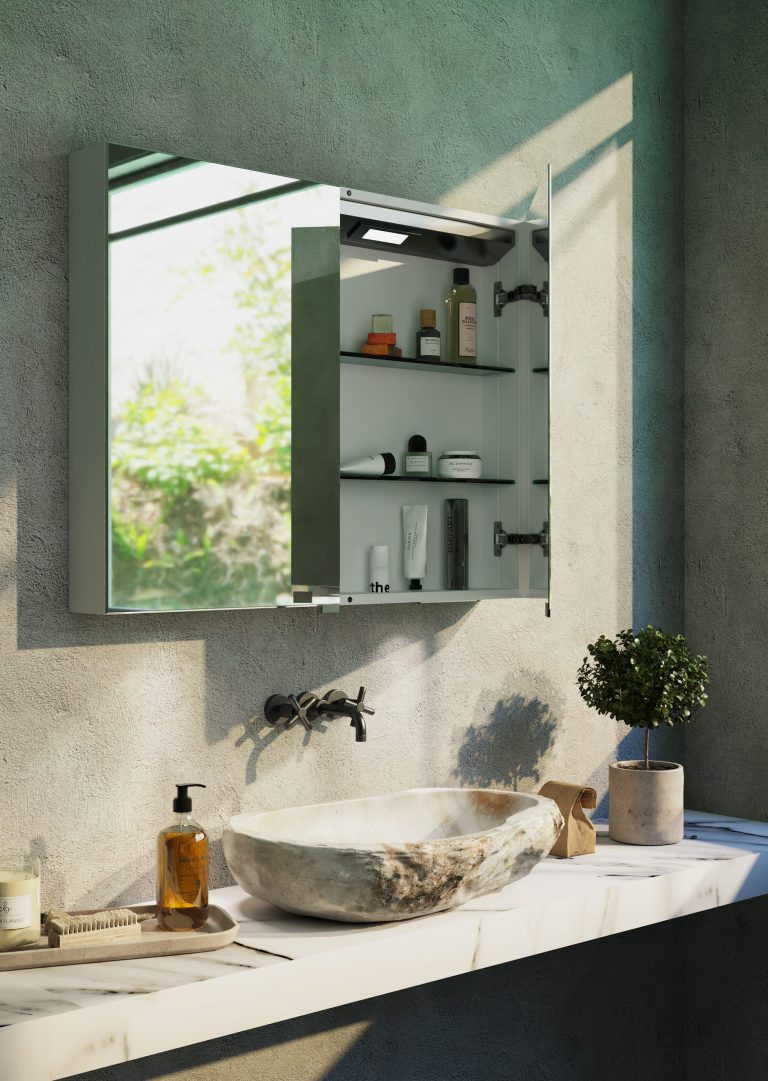 Belbagno Smart LED 2 doors shaving cabinet