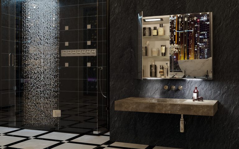 Belbagno Smart LED 2 doors shaving cabinet