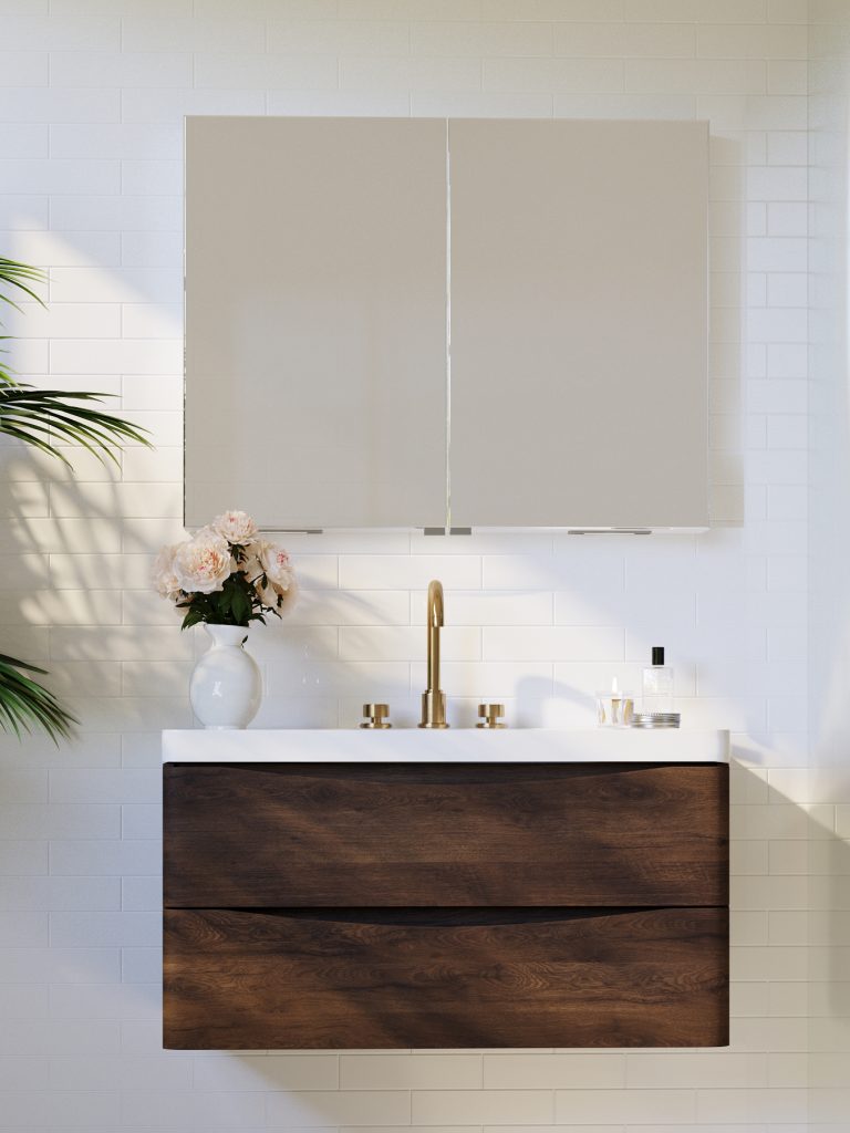 Belbagno Smart LED 2 doors shaving cabinet