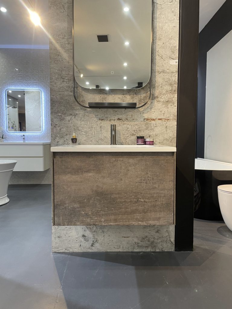 Prado wall hung bathroom vanity 750mm Maple Oak