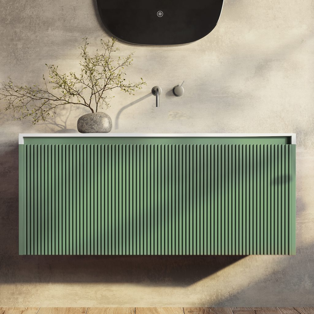 Rimini Wall Hung Bathroom Vanity 1000mm Rain Forest
