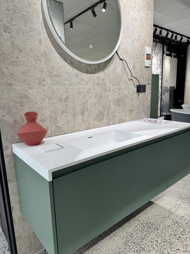 Rimini wall hung bathroom vanity 1000mm Rain Forest