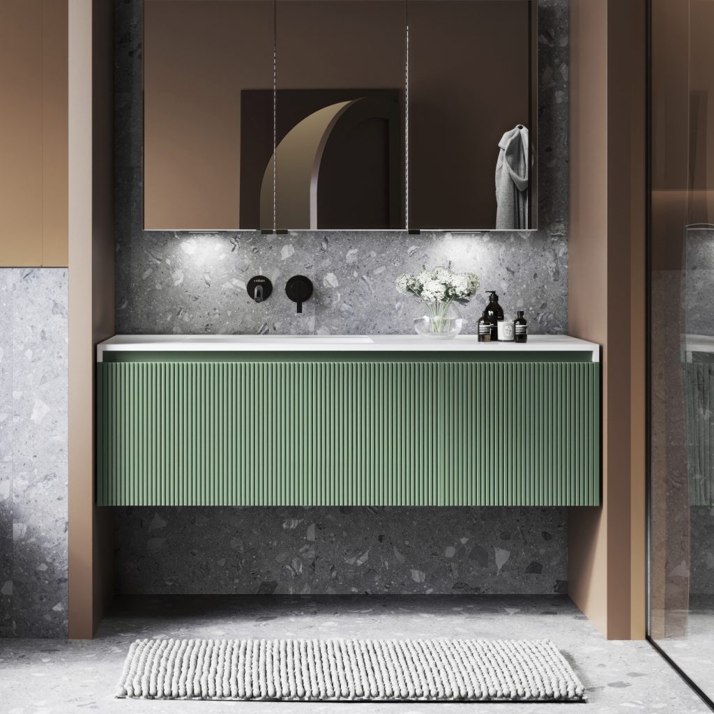 Rimini Wall Hung Bathroom Vanity 1200mm Rain Forest