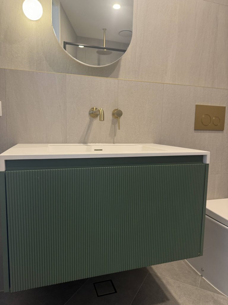 Rimini wall hung bathroom vanity 1400mm Rain Forest