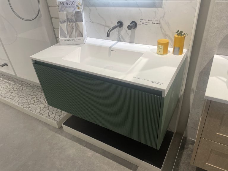 Rimini wall hung bathroom vanity 1400mm Rain Forest