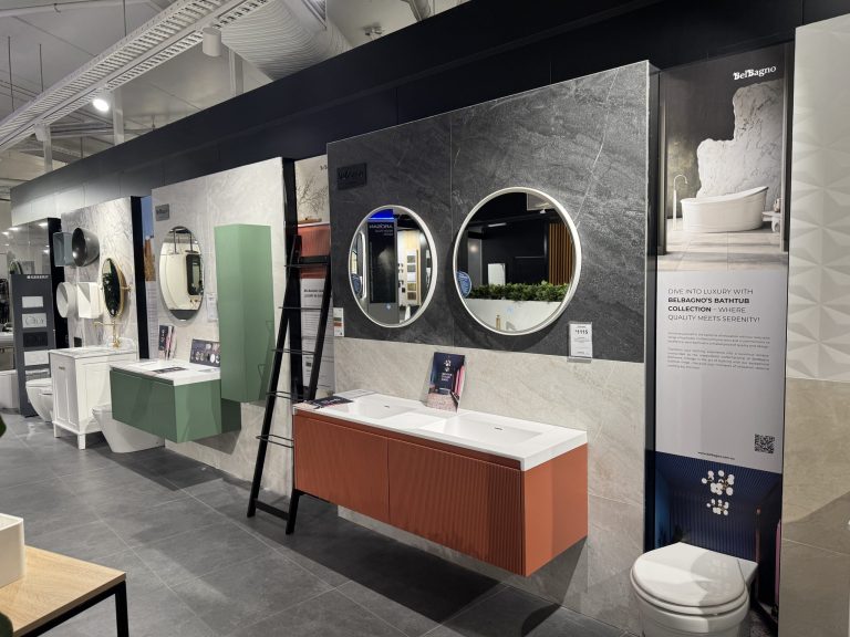 Rimini wall hung bathroom vanity 600mm Potter’s Clay