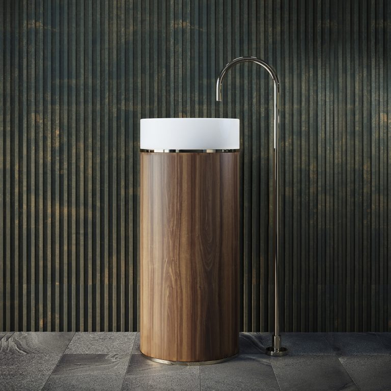 Tesoro Pedestal Basin Brushed Nickel