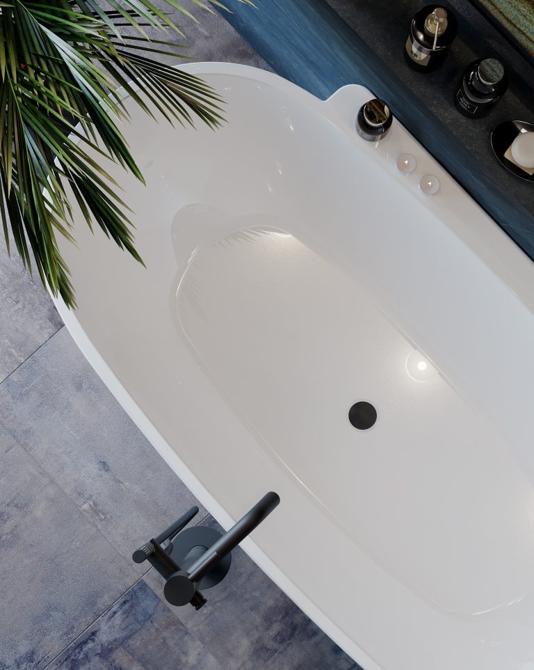 Waste finish for acrylic bathtubs/ all basins