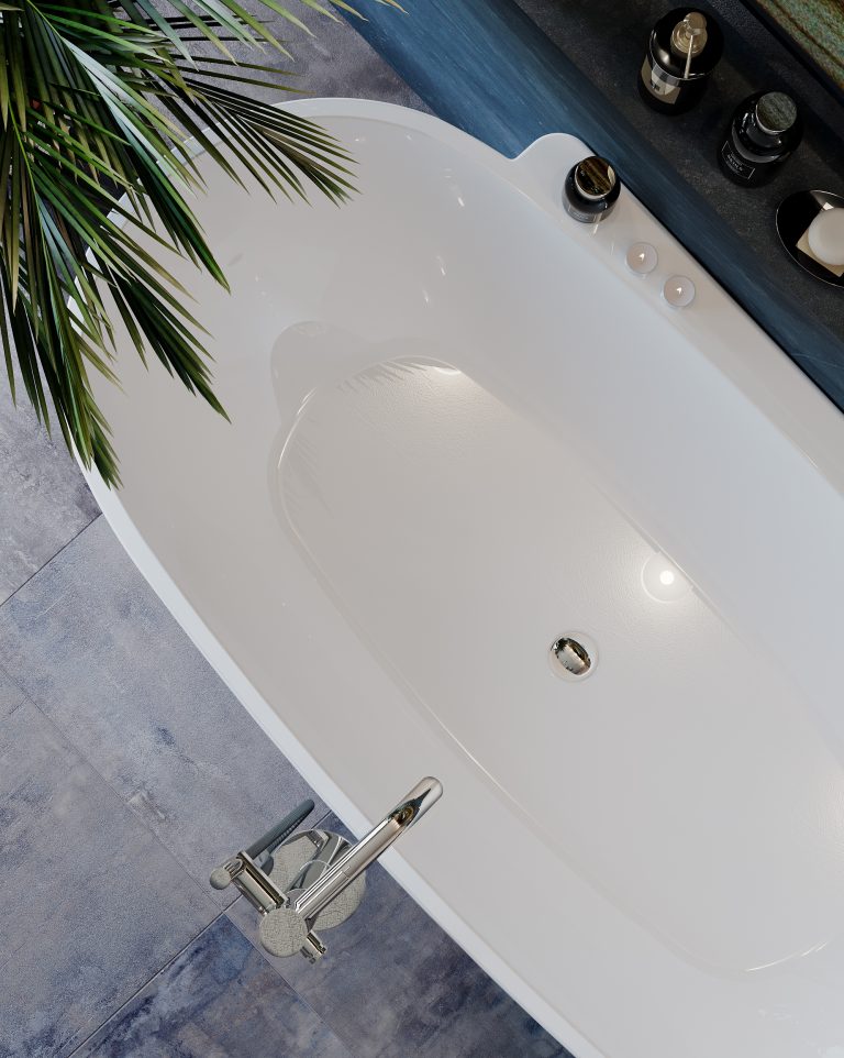 Waste finish for acrylic bathtubs/ all basins