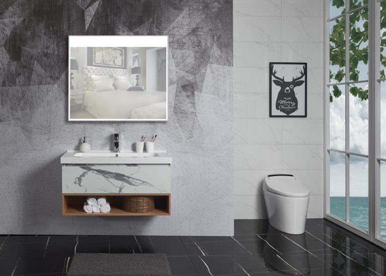 Zero wall hung bathroom vanity