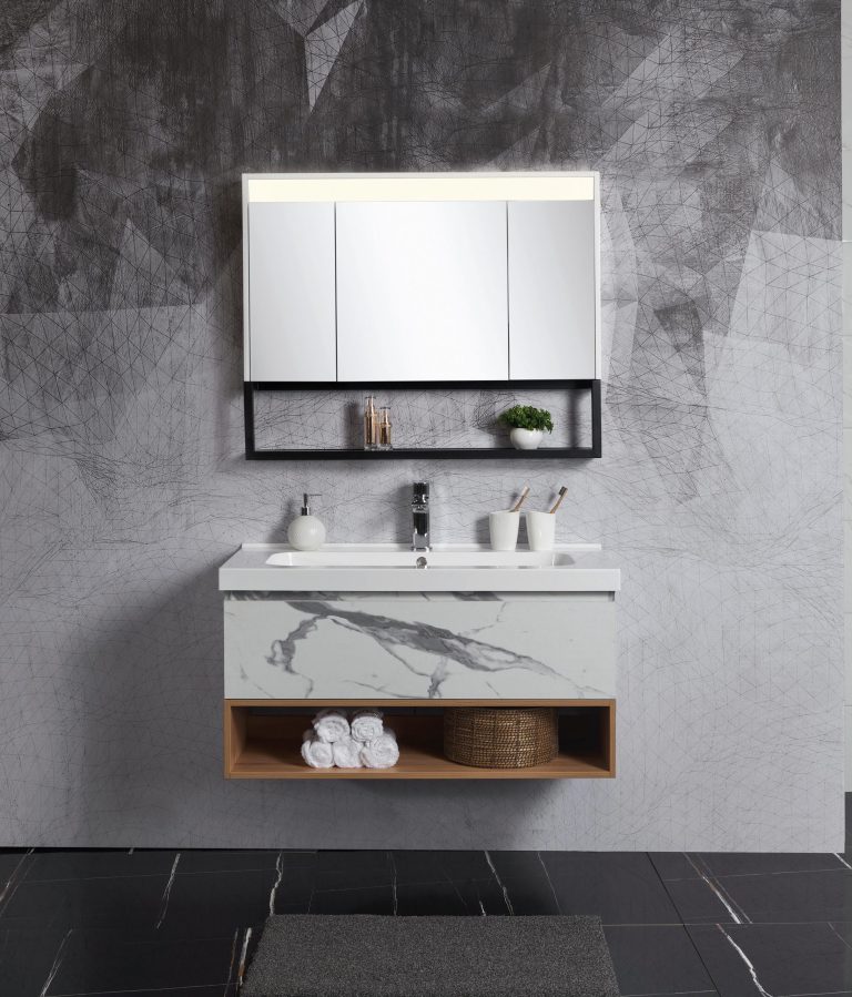 Zero wall hung bathroom vanity