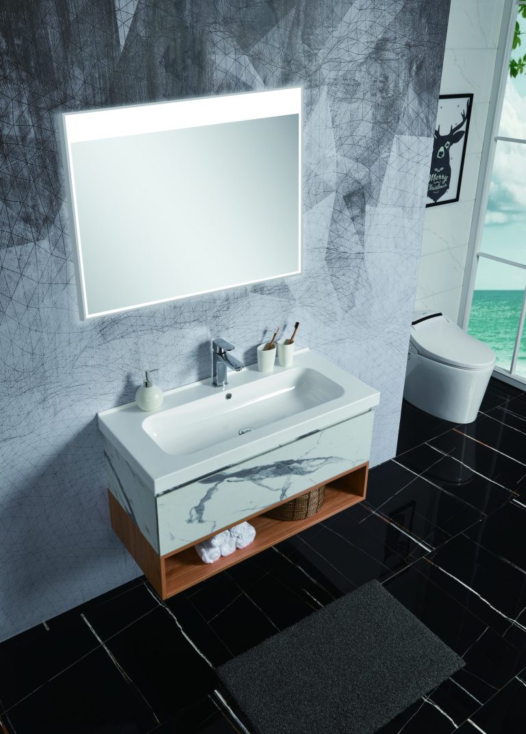Zero wall hung bathroom vanity