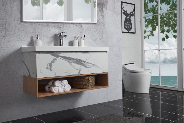 Zero wall hung bathroom vanity