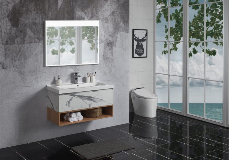Zero wall hung bathroom vanity