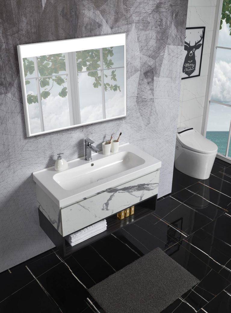 Zero wall hung bathroom vanity