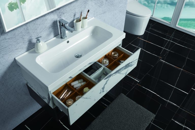 Zero wall hung bathroom vanity