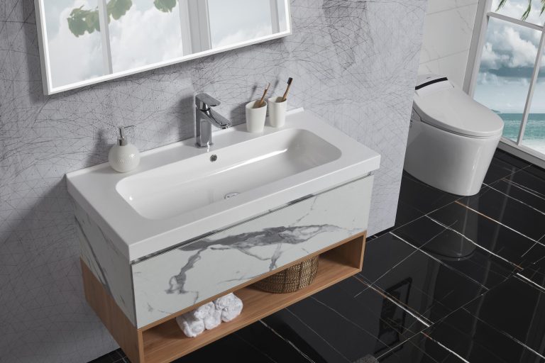 Zero wall hung bathroom vanity